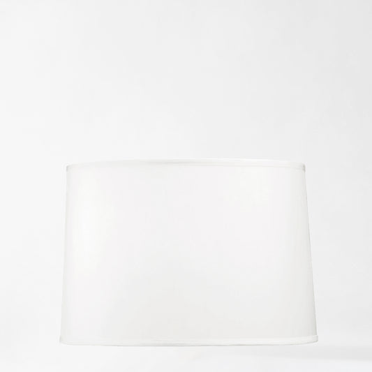 Medium white linen lamp shade.