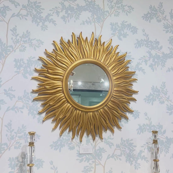 Italian gold sunburst mirror.