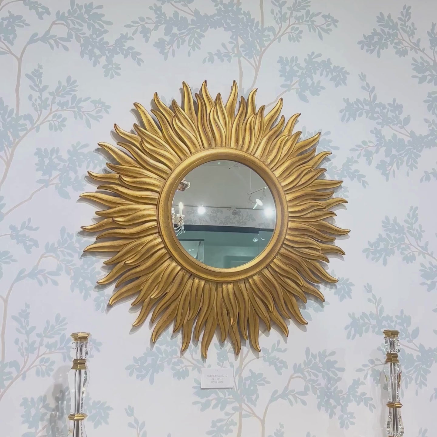 Italian gold sunburst mirror.