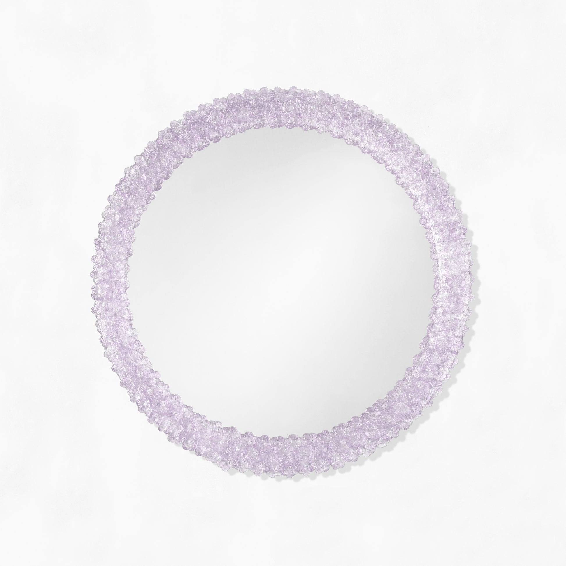 Purple Murano glass mirror.