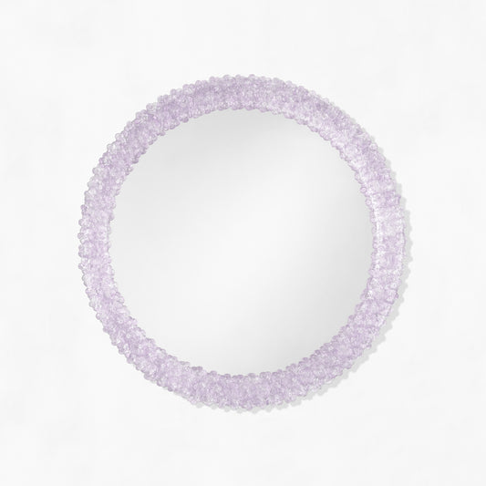 Purple Murano glass mirror.