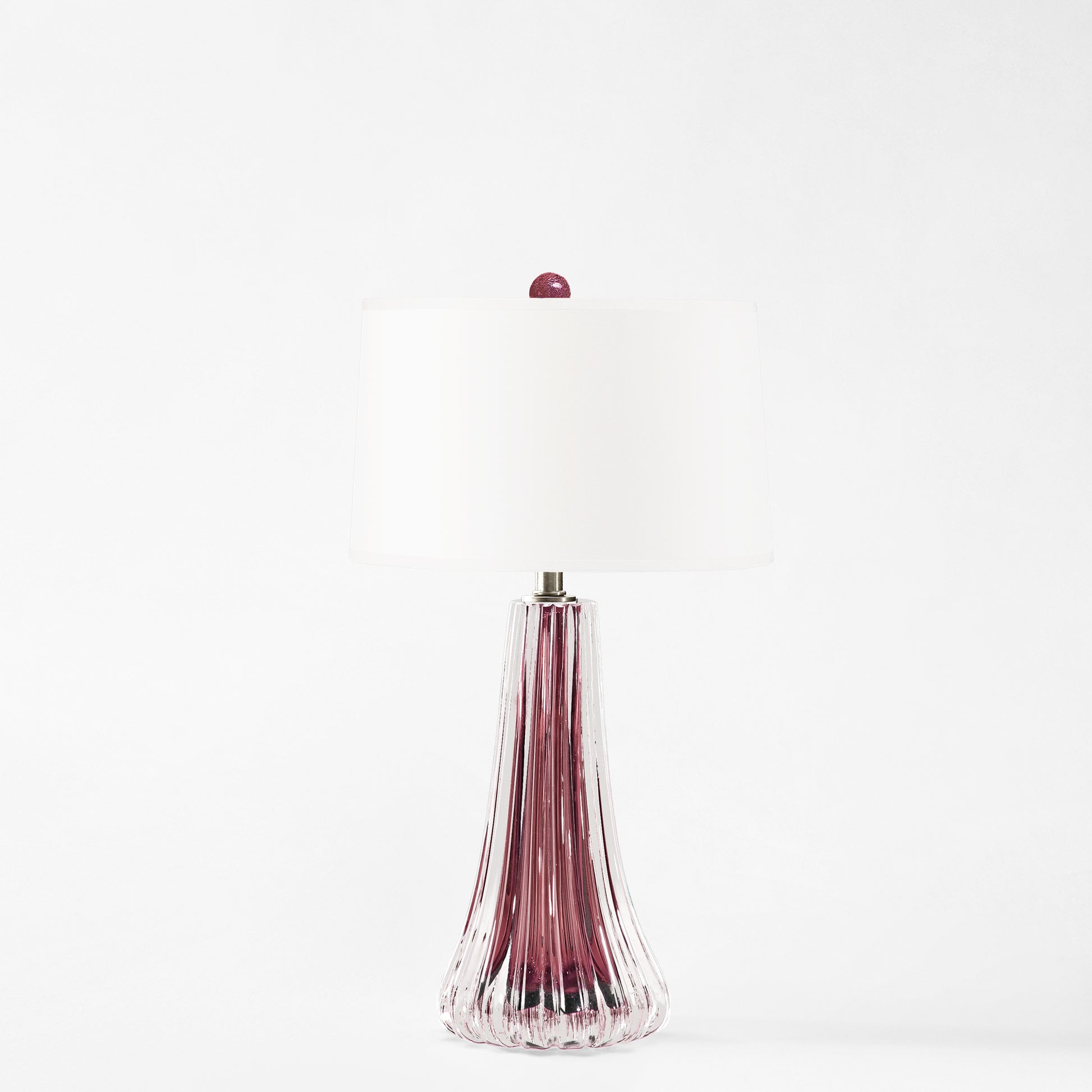 Purple Murano glass table lamp.