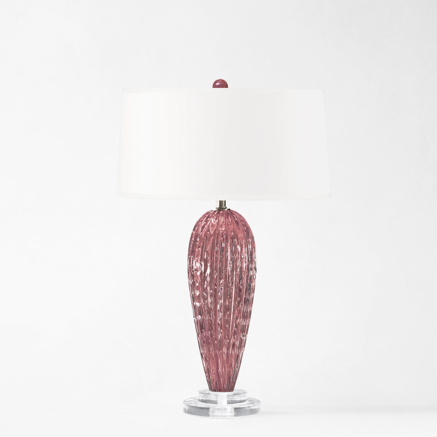 Purple Murano glass table lamp.