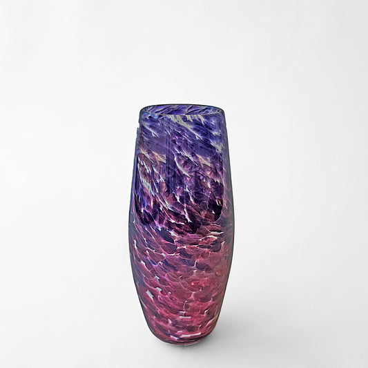 Purple ombre glass vase.