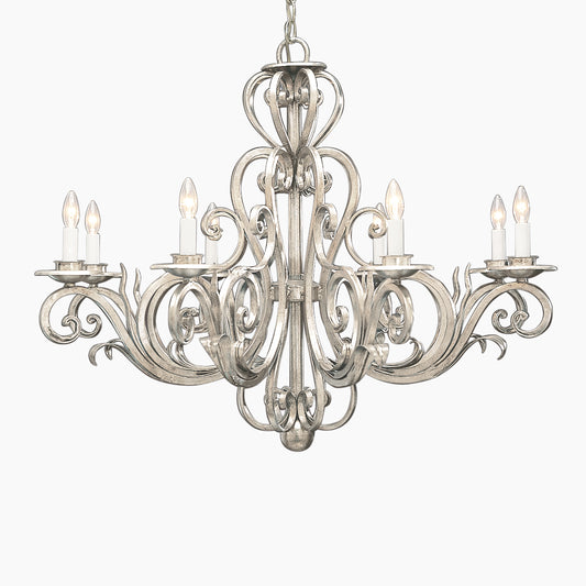 Silver Italian chandelier.