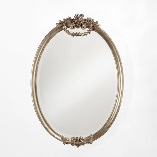 Silver Italian wood mirror.