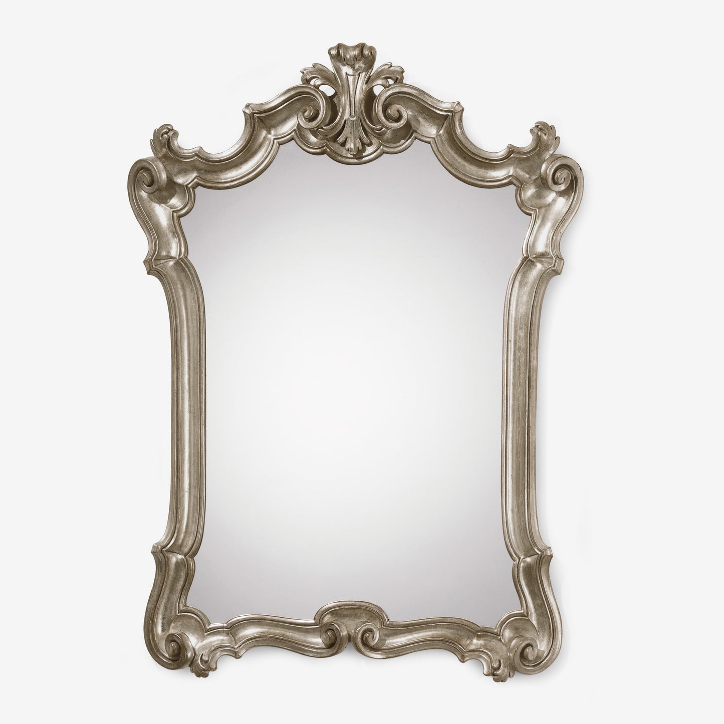 Silver Italian wood mirror.