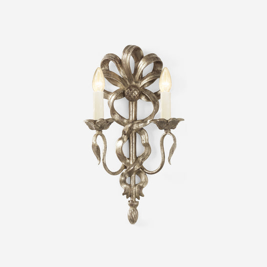 Silver wooden sconce.