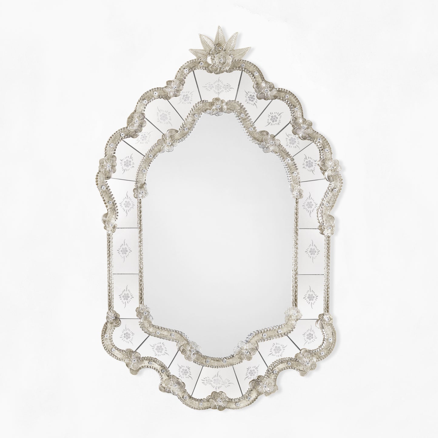 Traditional antique Murano glass mirror.