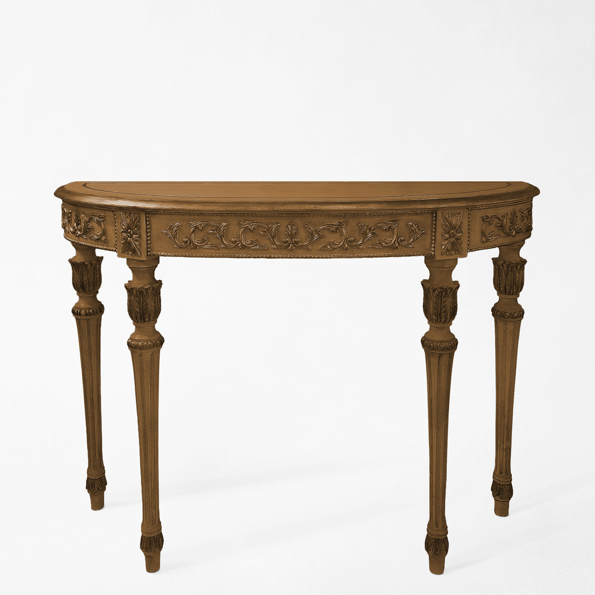Traditional wood Italian console table. 