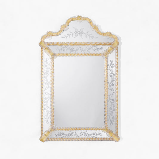 Gold Venetian glass mirror.